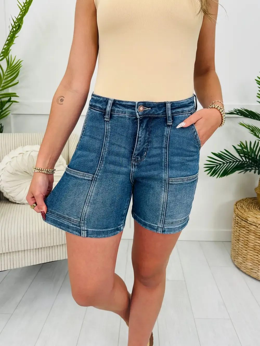 Judy Blue Get It Done Utility Shorts