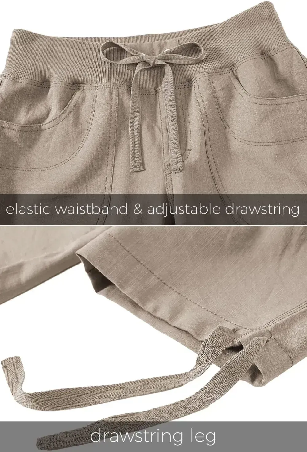 MoFiz Womens Capris with Pockets Loose Fit Casual Capri Pants Dressy Lightweight Ladies Baggy Cargo Pants for Hiking