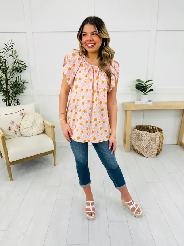 Off The Bloom Top In Pink