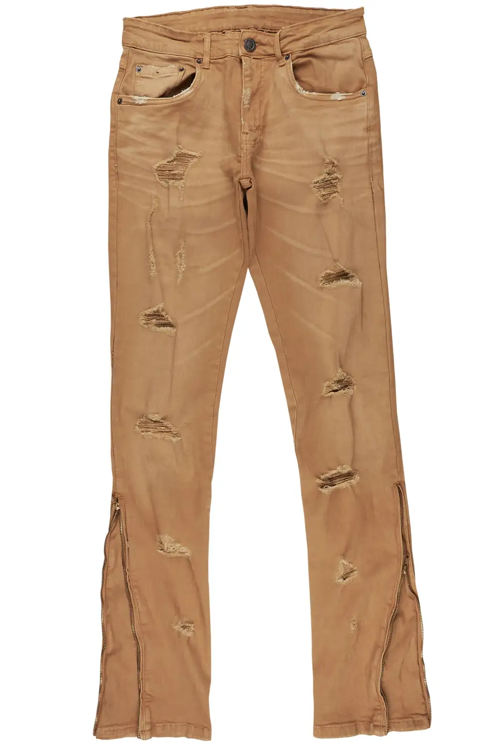 Ezio Gold Stacked Flare Jean
