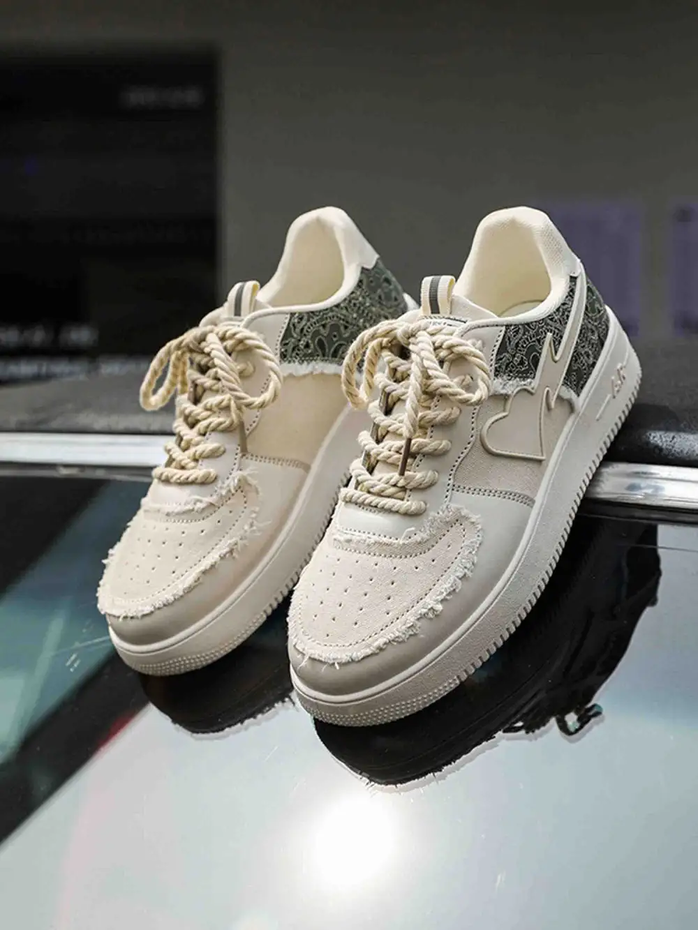 Retro High Street Men's Low Top Skate Shoes-1471