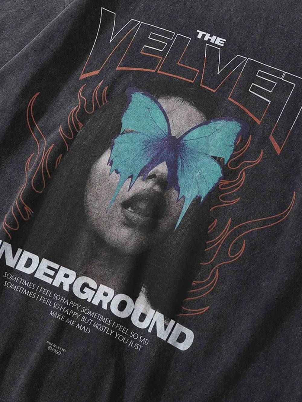 Character Printed Washed & Aged T-Shirt - 2055