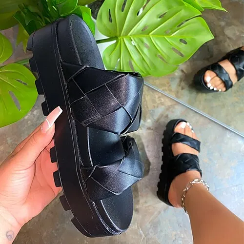 Women's Sandals Summer Flat Shoes 2021 Female Casual Wedge Slides Sandal Woman Platform Shoes Ladies Outdoor Beach Footwear