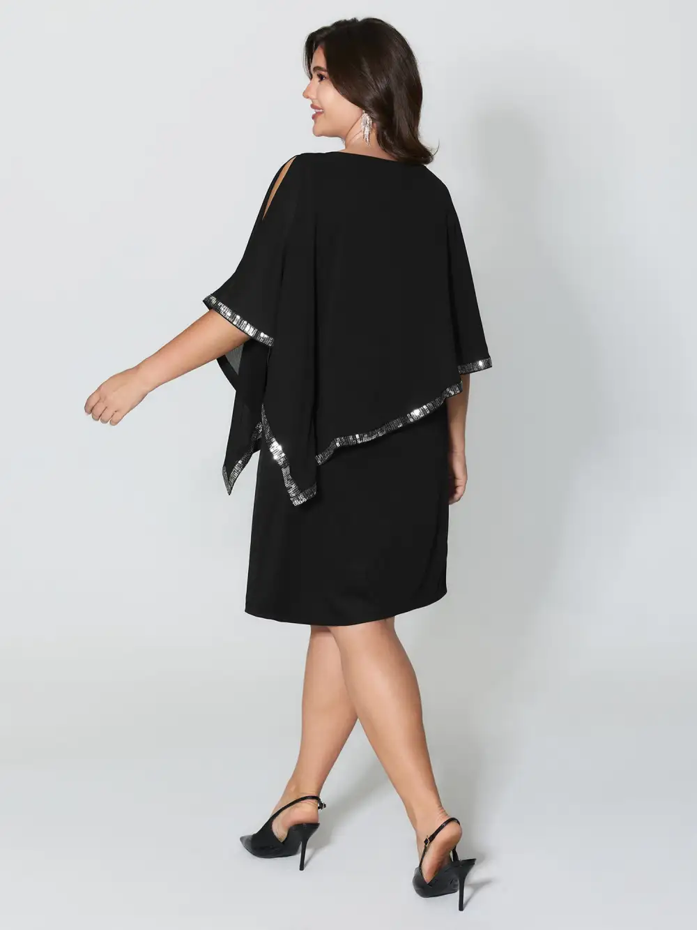 Layered Tummy-Friendly Chiffon Midi Dress