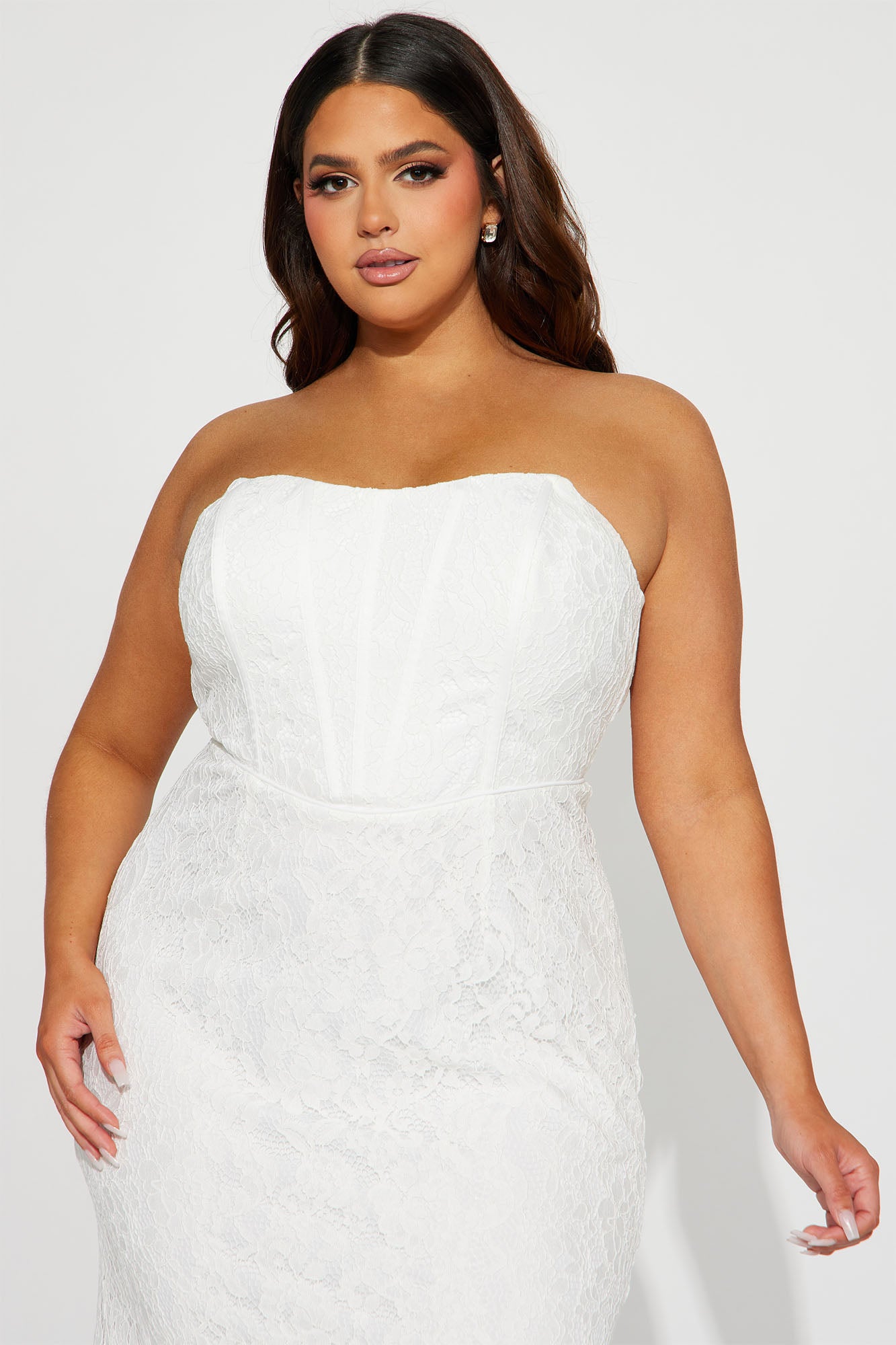 Sarah Lace Maxi Gown - White