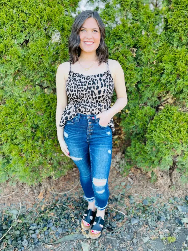 DOORBUSTER! I Like Big Button Fly Skinny Jeans