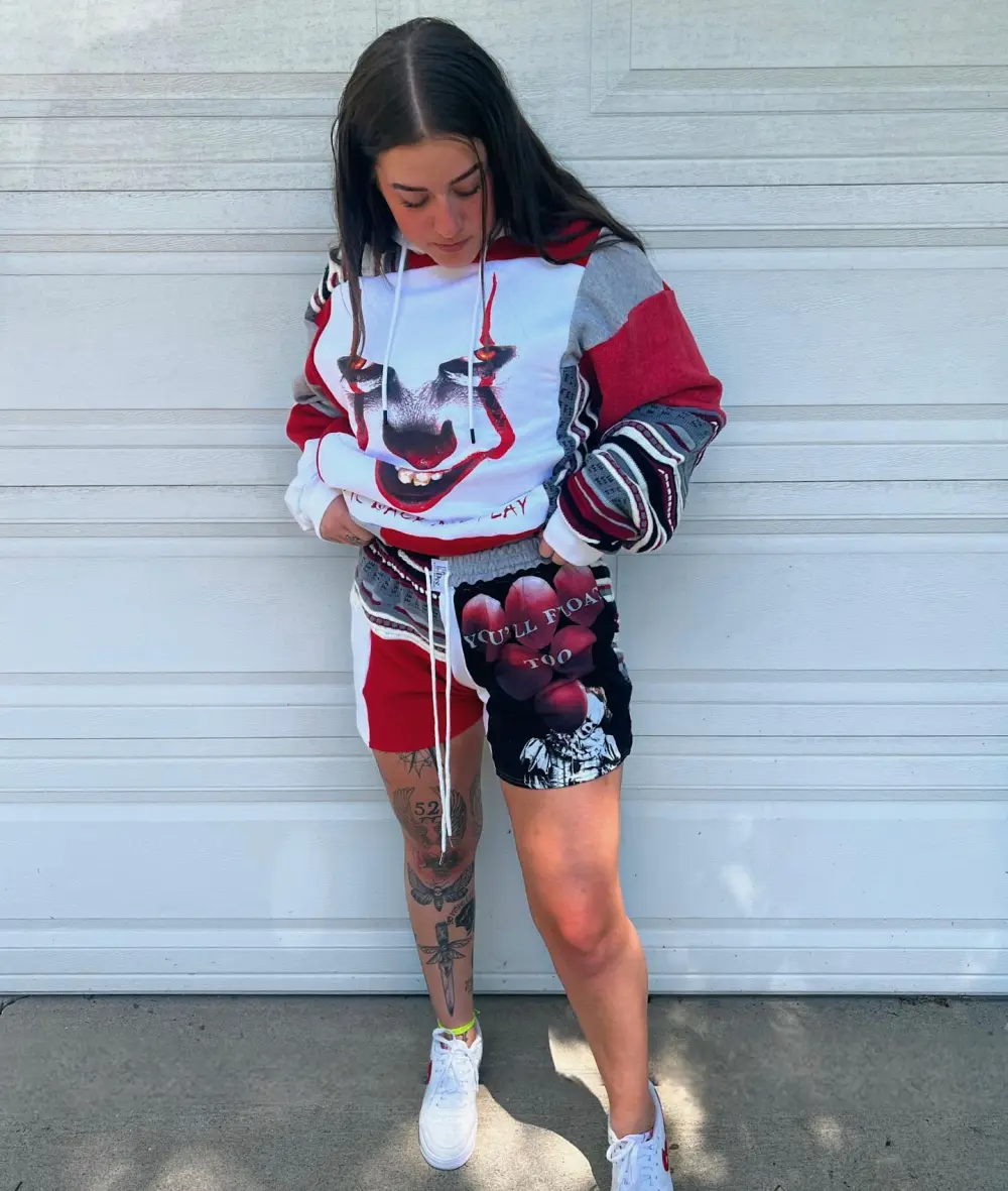 Red 2 piece set tops and bottoms how perfect and cozy piece for your Halloween day