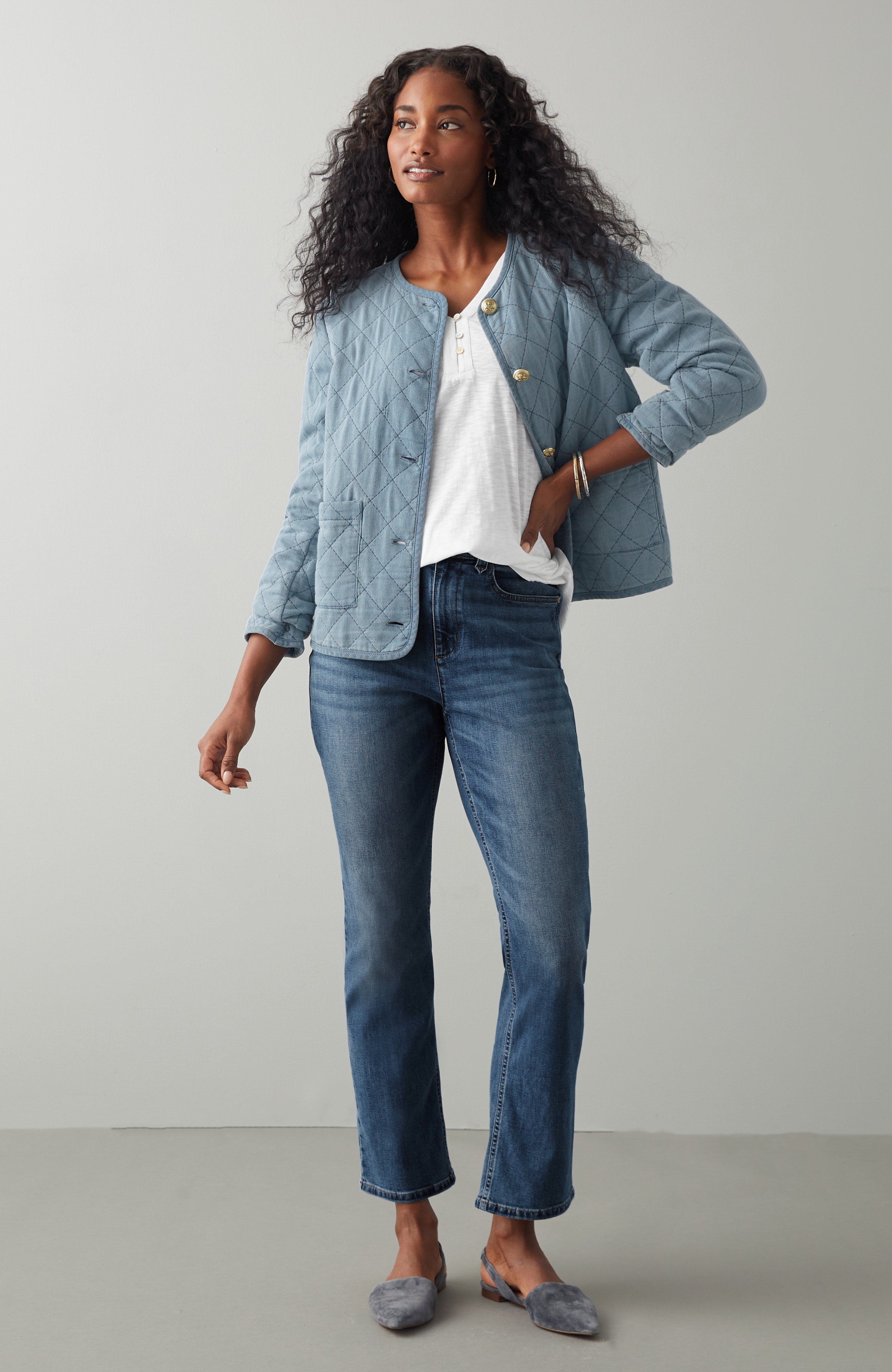 Curvy-Fit Demi-Boot Ankle Jeans