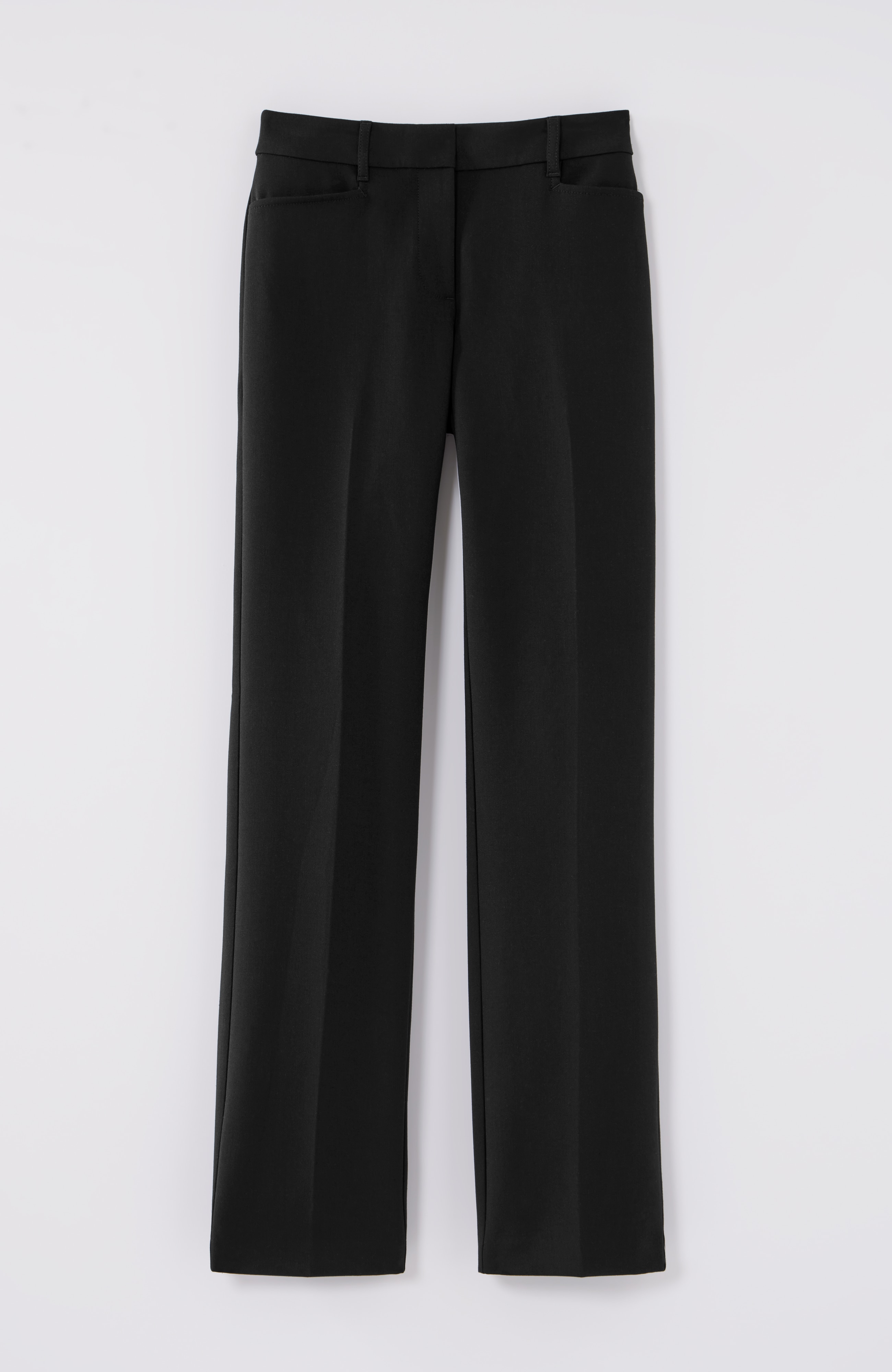 Angled-Pockets Straight-Leg Pants