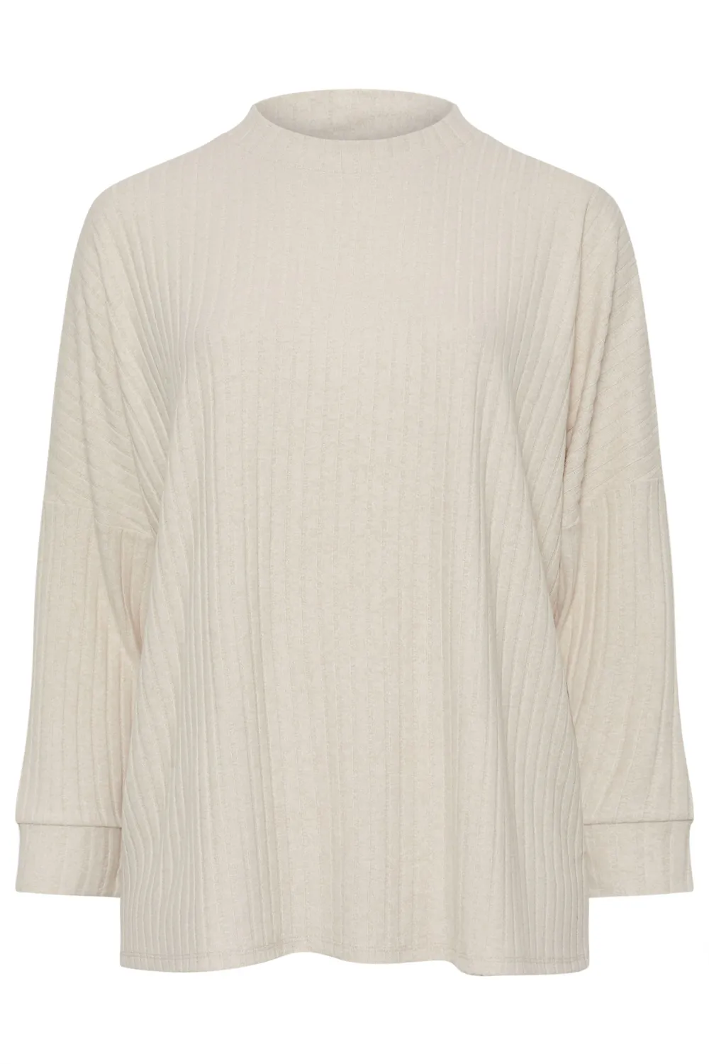 YOURS Curve Charcoal Grey Ribbed Jumper