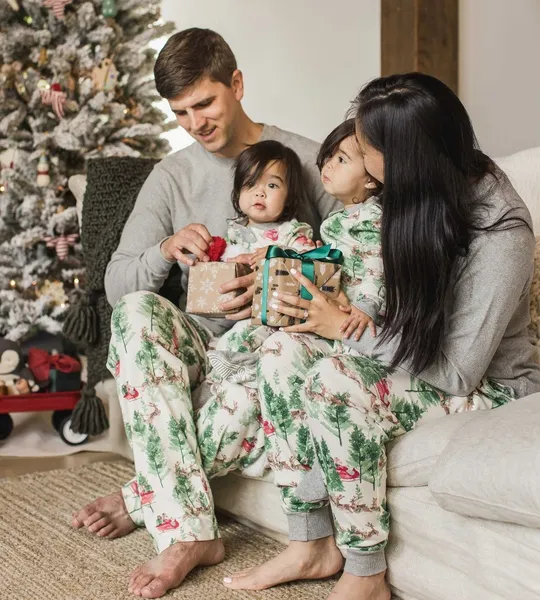 Guide My Sleigh Matching Organic Cotton Pajamas
