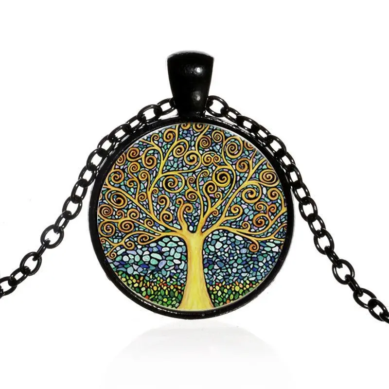 Tree Of Life Timestone Alloy Vintage Necklace