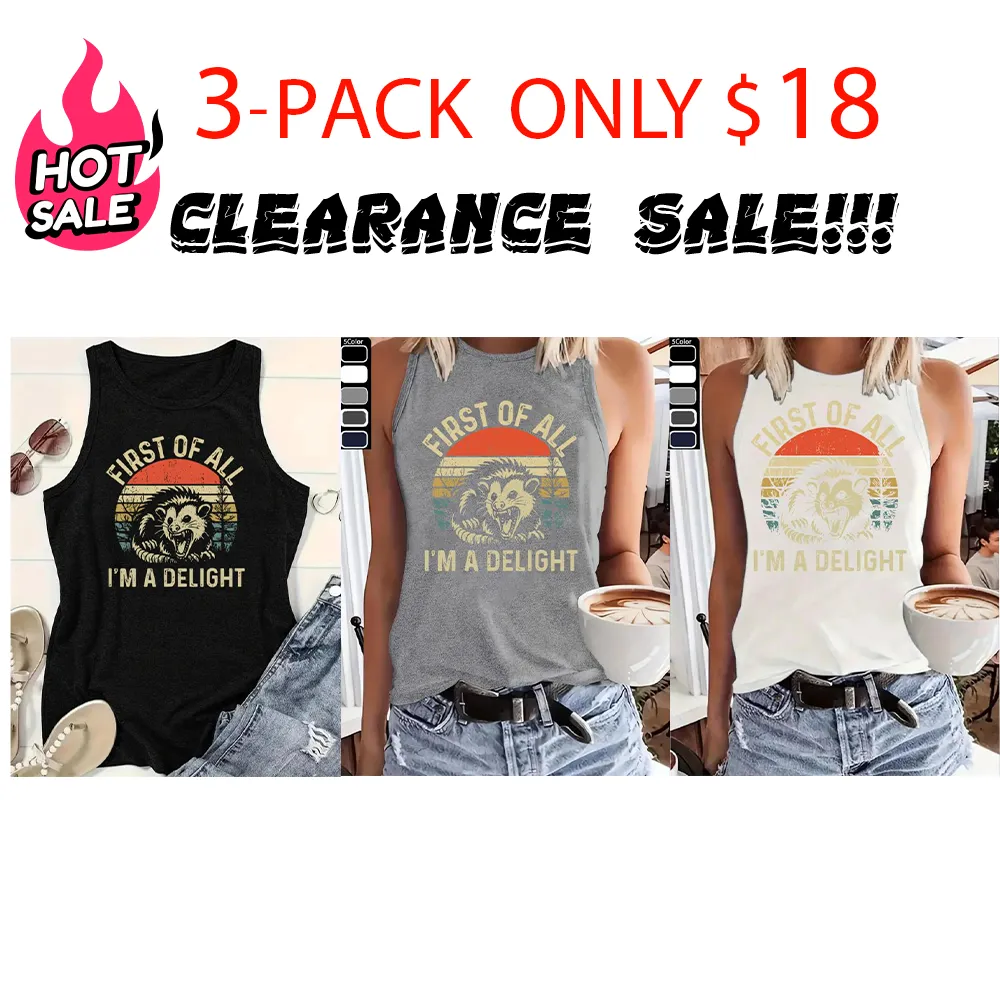 Women's Casual Tank Top – Letter Print, Sleeveless & Versatile