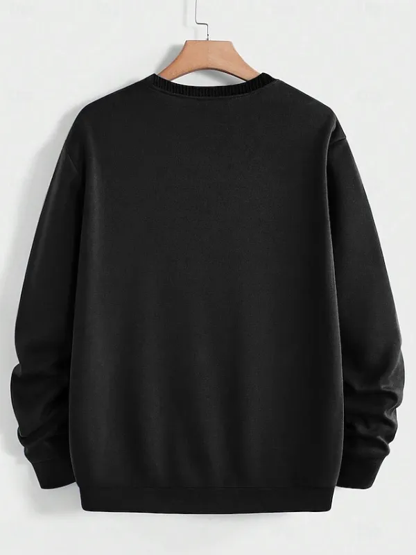 Women's Pullover Graphic Letter Halloween Dailywear Print Black Gray Basic Casual Round Neck Long Sleeve Micro-elastic Winter Spring &  Fall