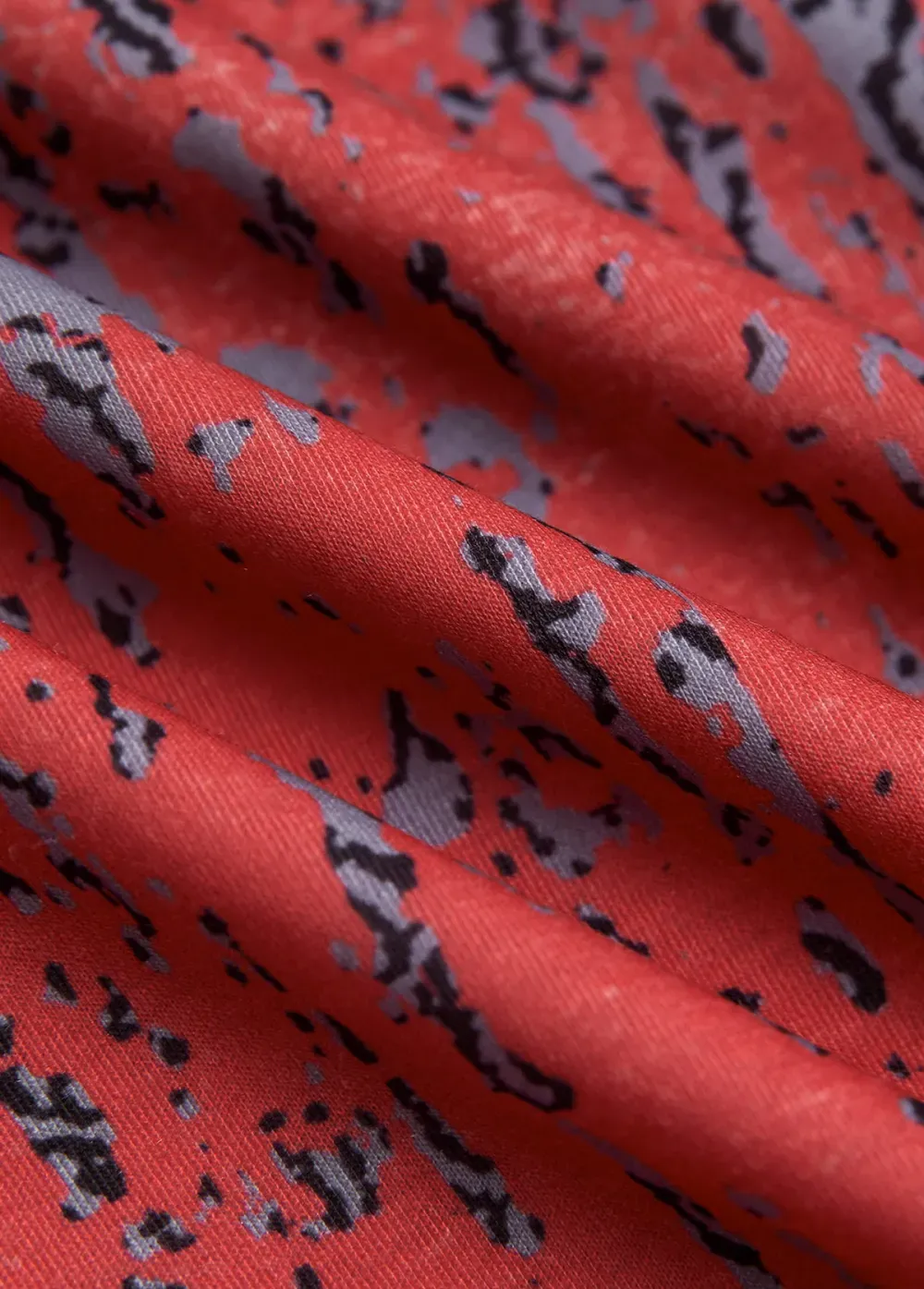 Deep Red Tuck Stitch Ombre Short Sleeve T Shirt