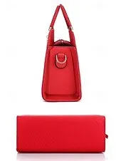 Women's Faux Leather Top Handle Tote Bag with Deer Charm - Elegant Structured Women's Shoulder Bag, Perfect for Mother's Day Gift, Work, Shopping and Casual Outings