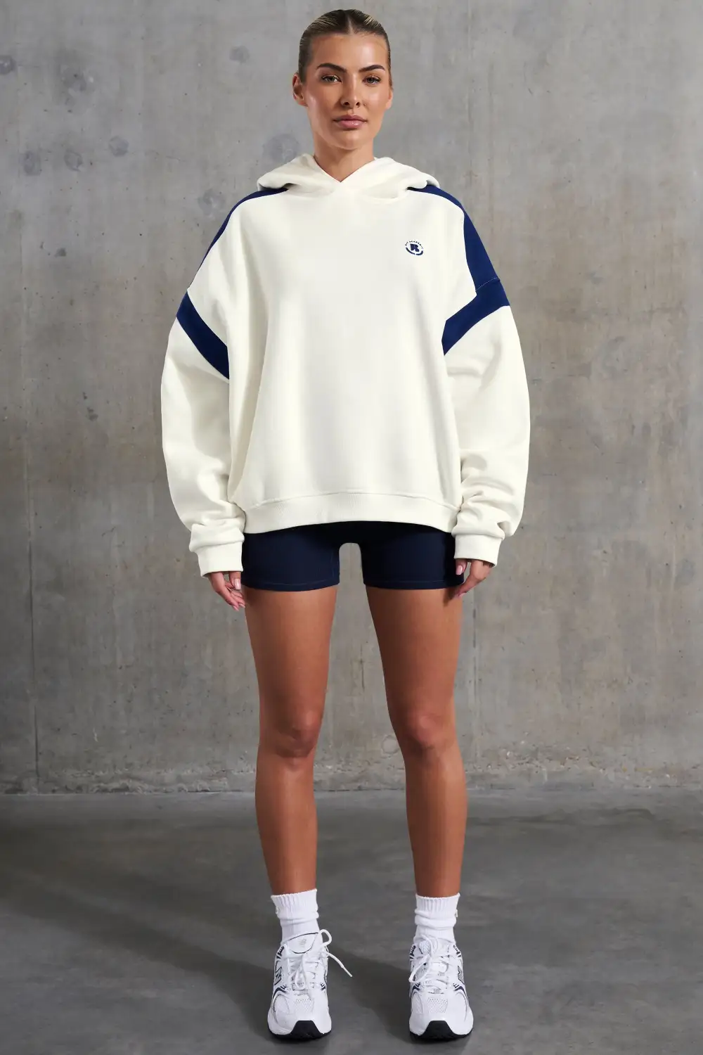Academic - Oversized Hooded Sweatshirt in White