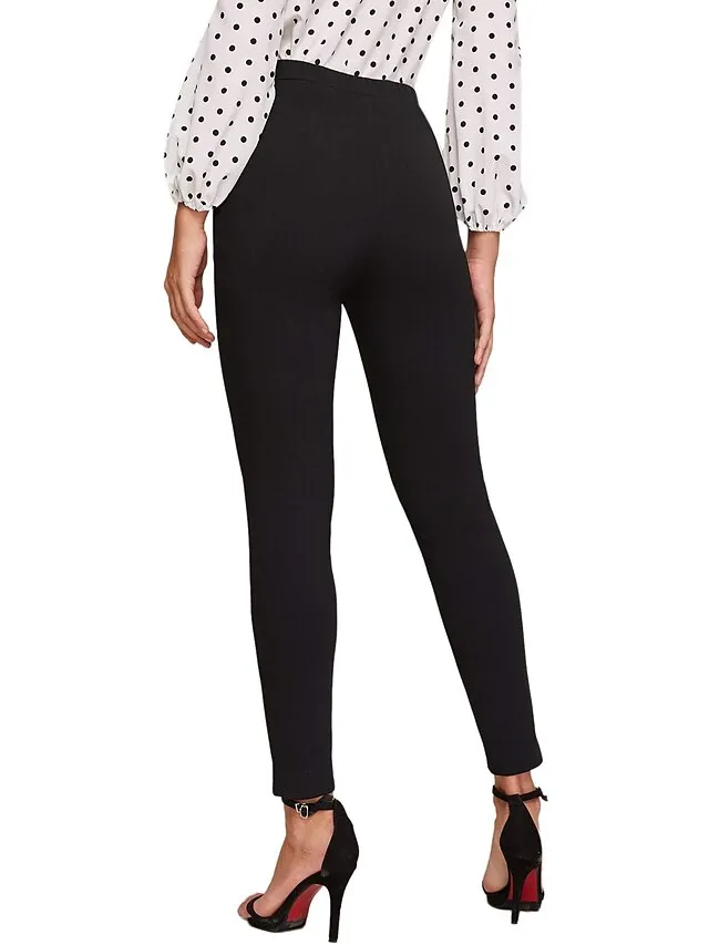 Women's High Waist Solid Leggings Wine Navy Blue Grey Fashion Classic Office Daily Stretchy Full Length Comfort Solid Color S M L XL XXL