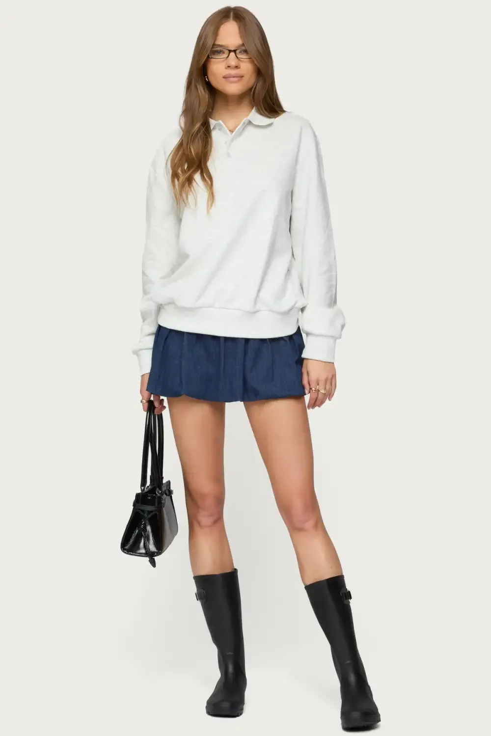 Scholar Oversized Polo Sweatshirt
