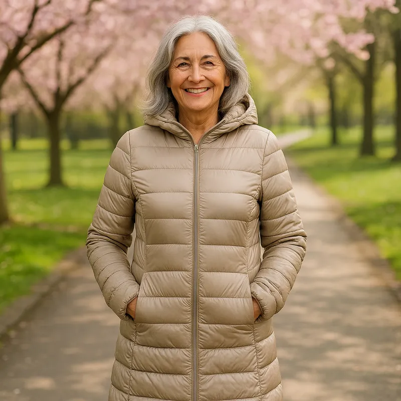 Helsa Long Padded Mid Jacket | Champagne