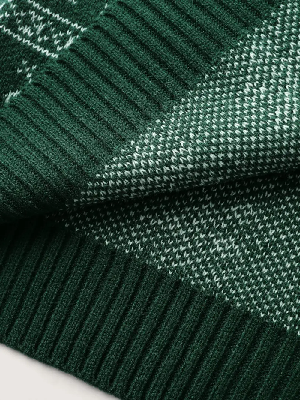 Elk Christmas Print Jacquard Open-Front Knit Cardigan