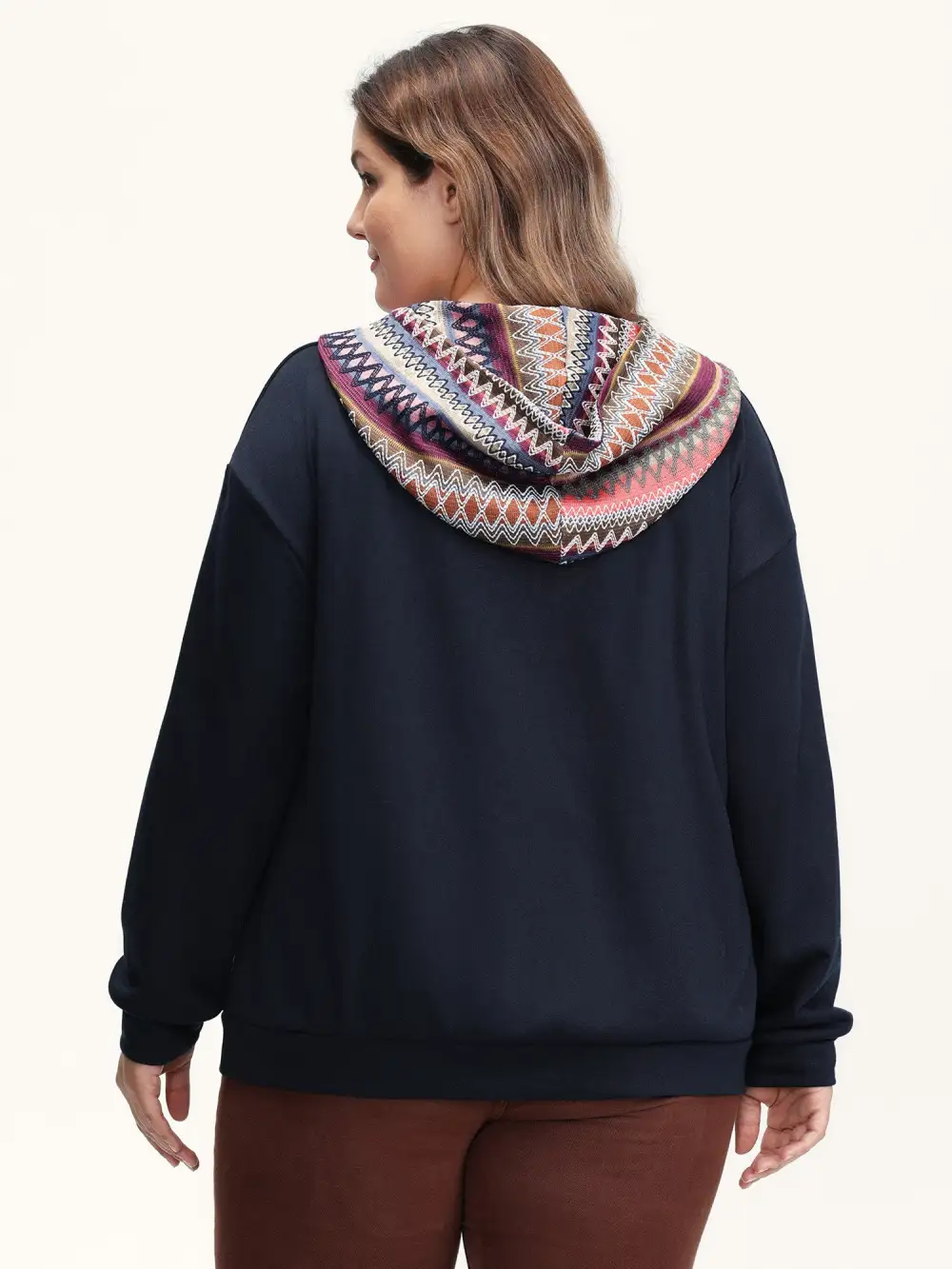 Colorful Pockets Relaxed-Fit Hoodie