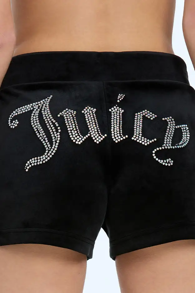 Big Bling Velour Track Shorts