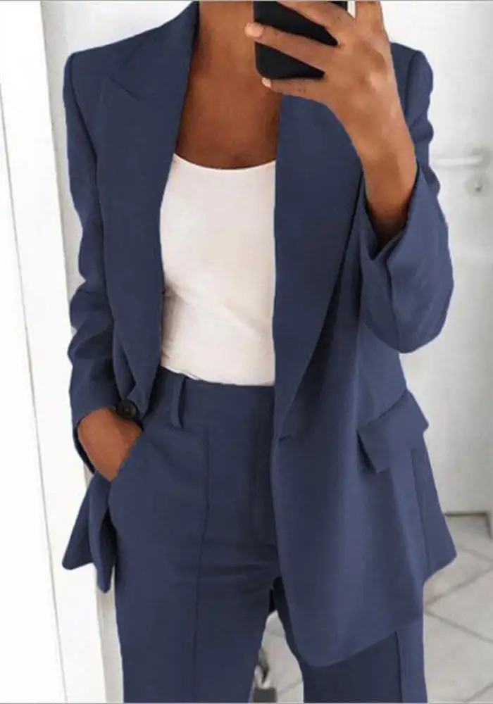 Truly Relaxed Easy Match Work Blazer and Pant Suit（Clearance Sale）