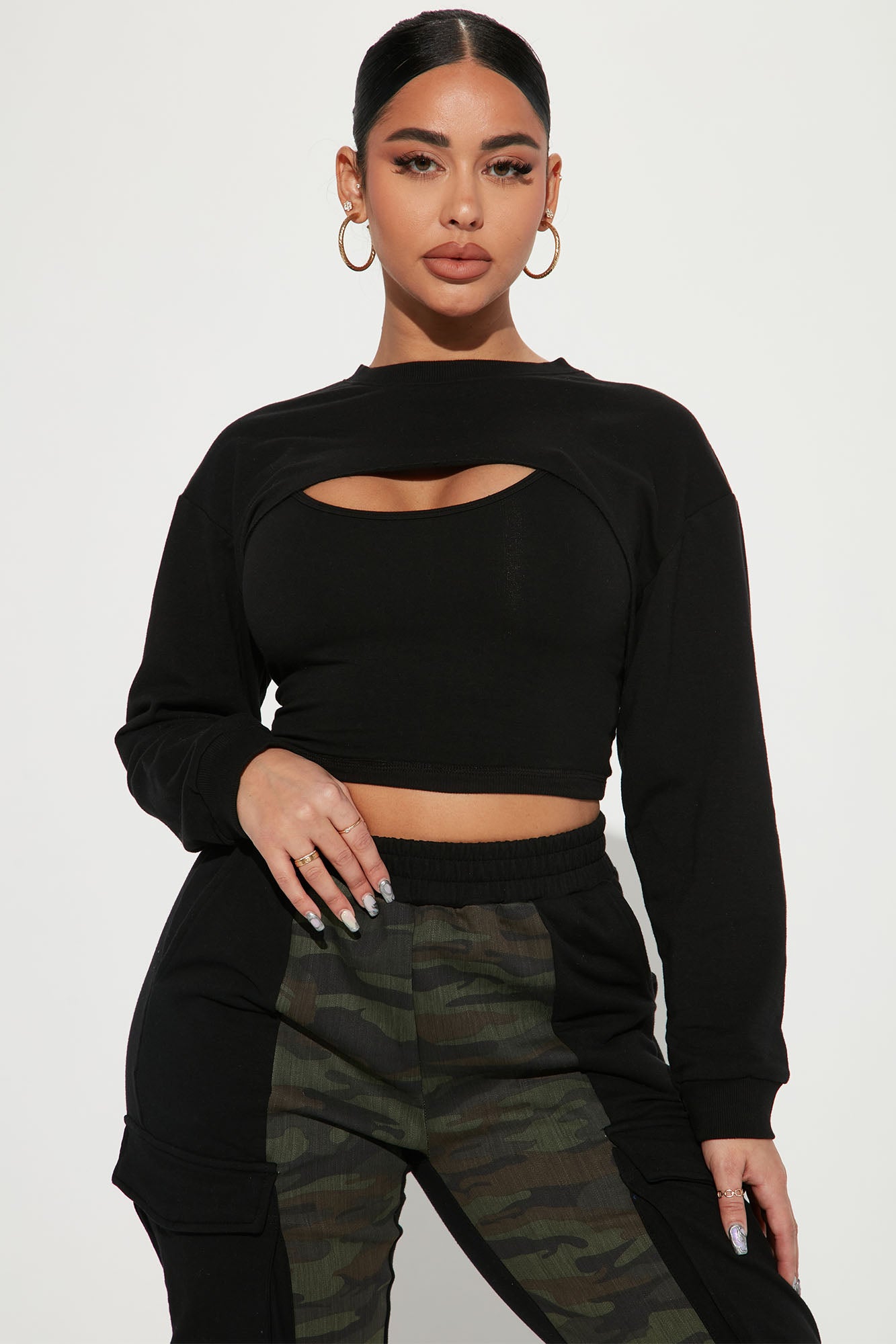 Different Vibes 3 Piece Jogger Set - Black/combo