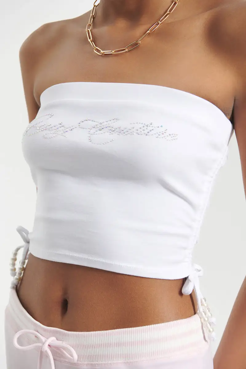 Script Bling Tube Top