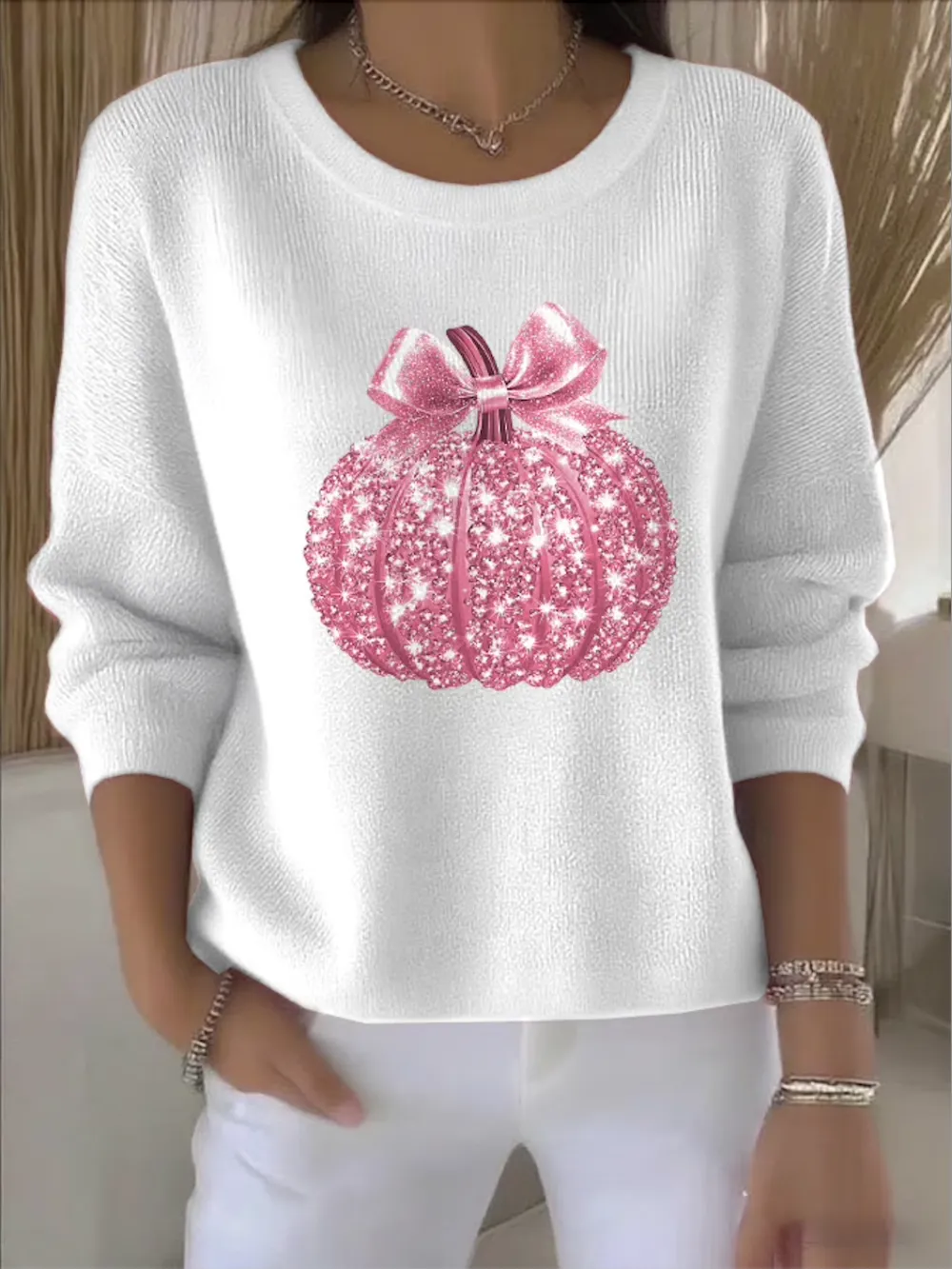 Cotton Crew Neck Regular Fit Casual Sweater