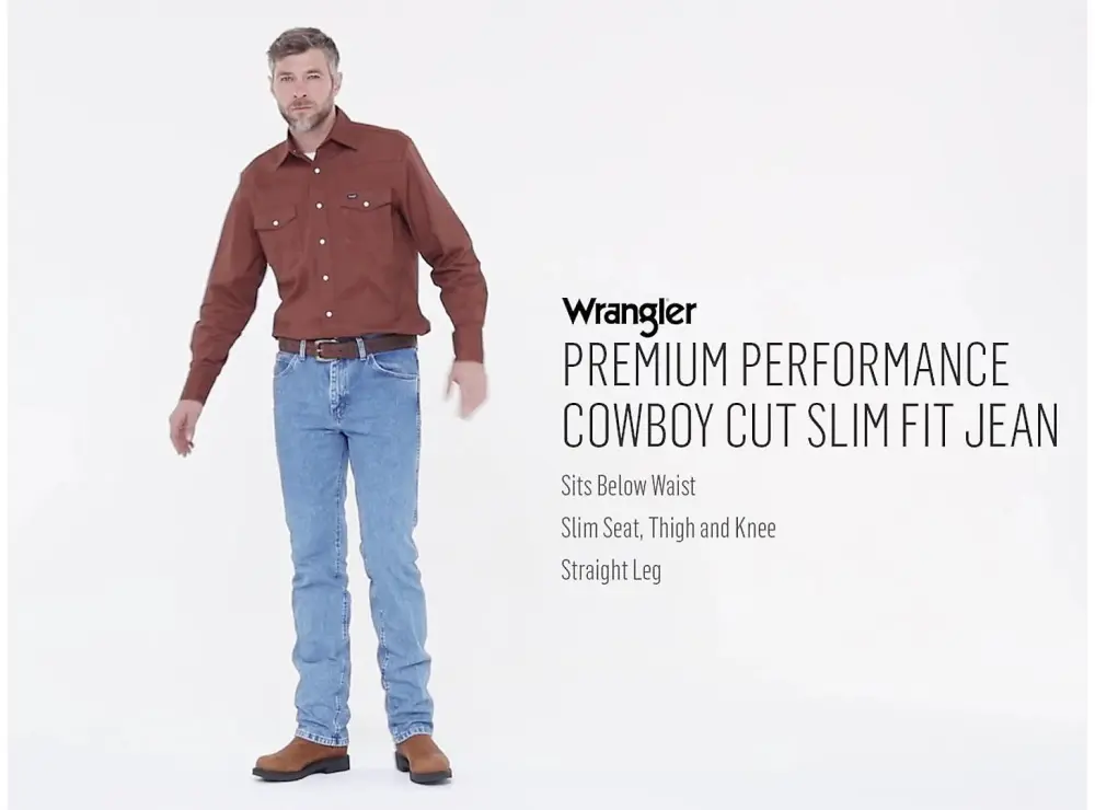 PREMIUM PERFORMANCE COWBOY CUT SLIM FIT JEAN IN DARK STONE