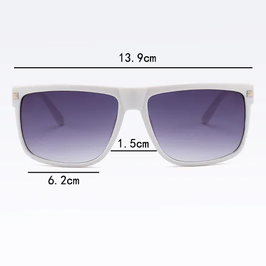 Geometric Ombre Rivet Detail Sunglasses