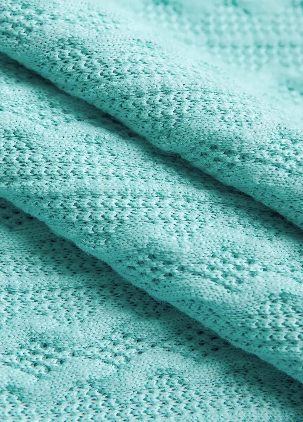 Mint Green Zipper Geometric Print Long Sleeve Sweatshirt