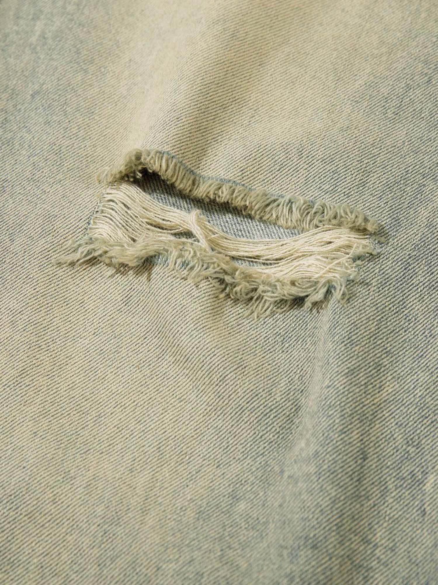Street Zipper Design Washed Jeans
