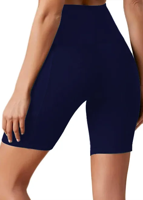 Pocket Detail High Waisted Swim Shorts