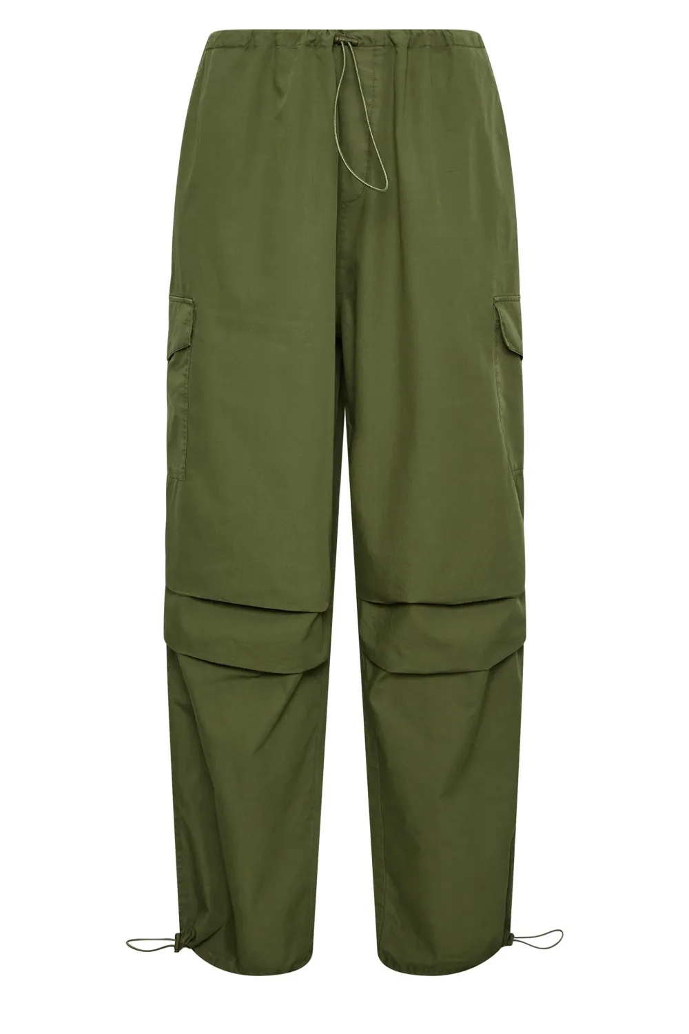 YOURS Curve Stone Brown Cargo Parachute Trousers