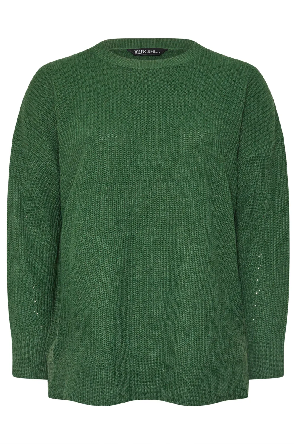 YOURS Curve Grey Drop Shoulder Knitted Jumper