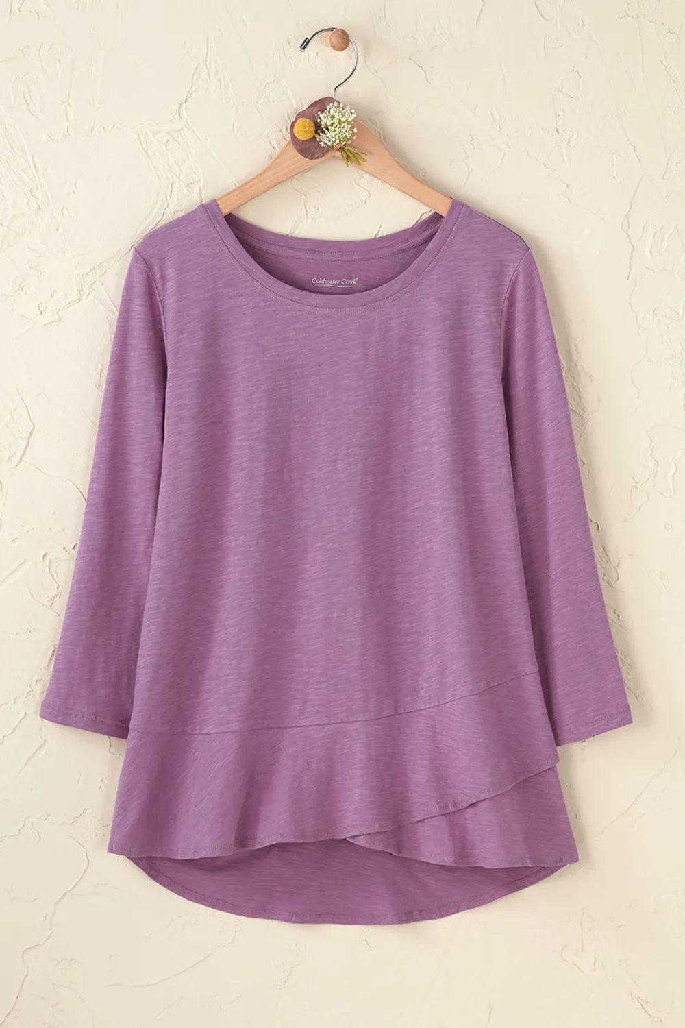 Ruffled Charm Slub Tee