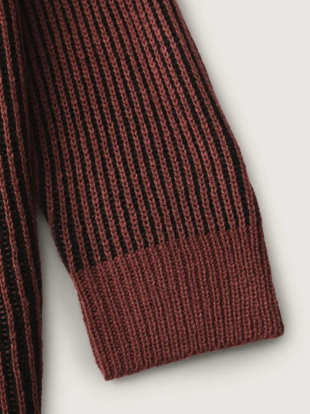 Polo Collar Color Contrast Textured Pullover