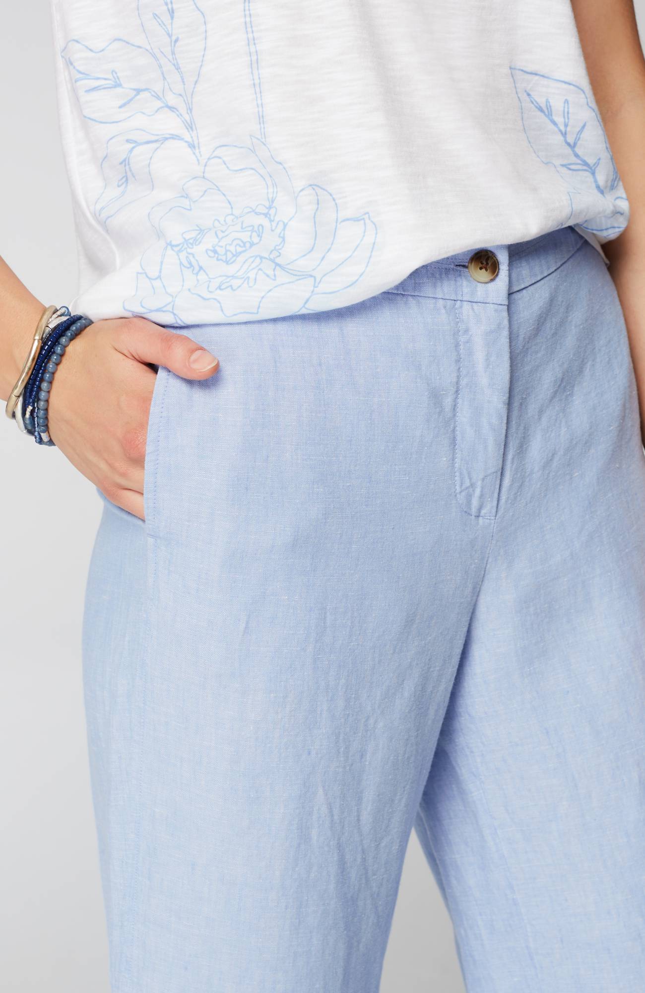 Easy Linen Wide-Leg Crops