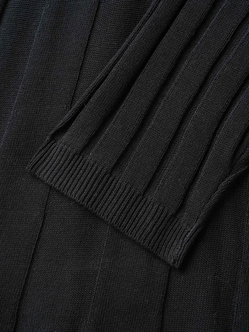 Plain Textured Kimono Collar Cardigan