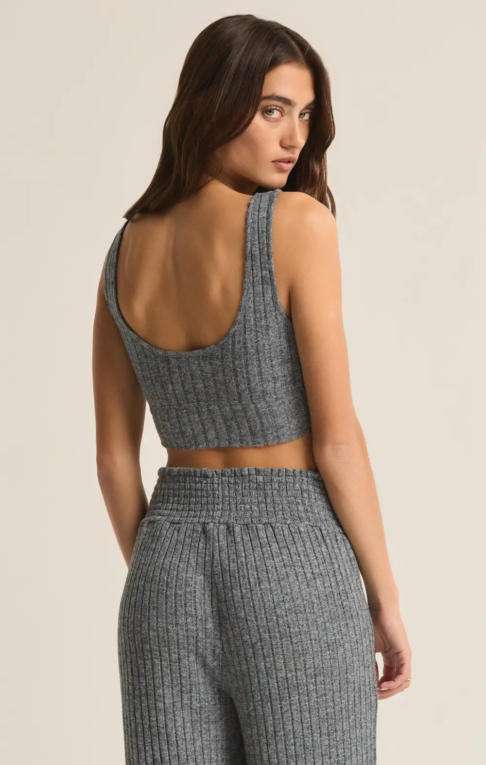 Zoe Silky Rib Tank Bra