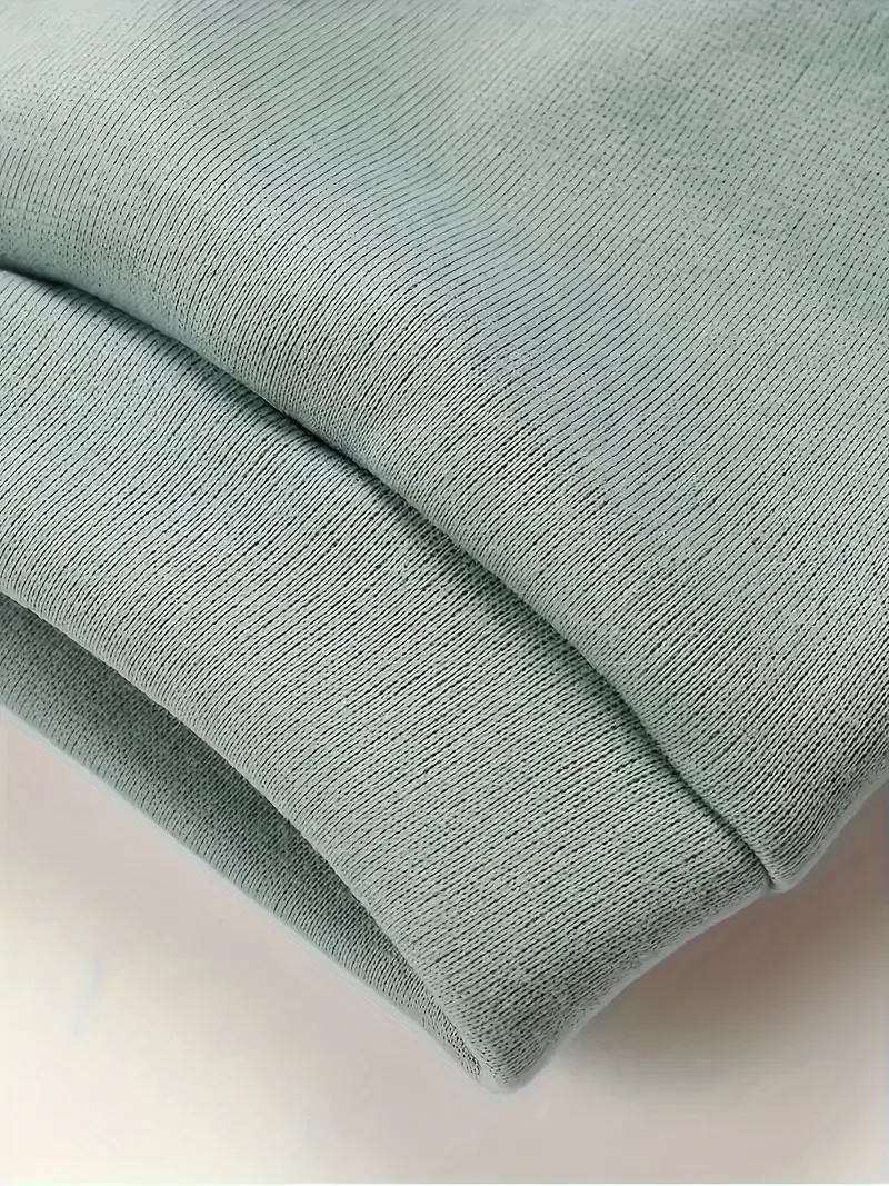 Two-Piece Solid Color Casual Outfit - High Neck Zip Front Long Sleeve Sweatshirt & Elastic Waist Pants