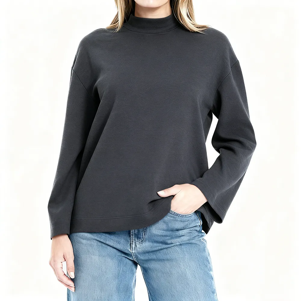 Women's Cozy Mock-Neck Tunic Sweater