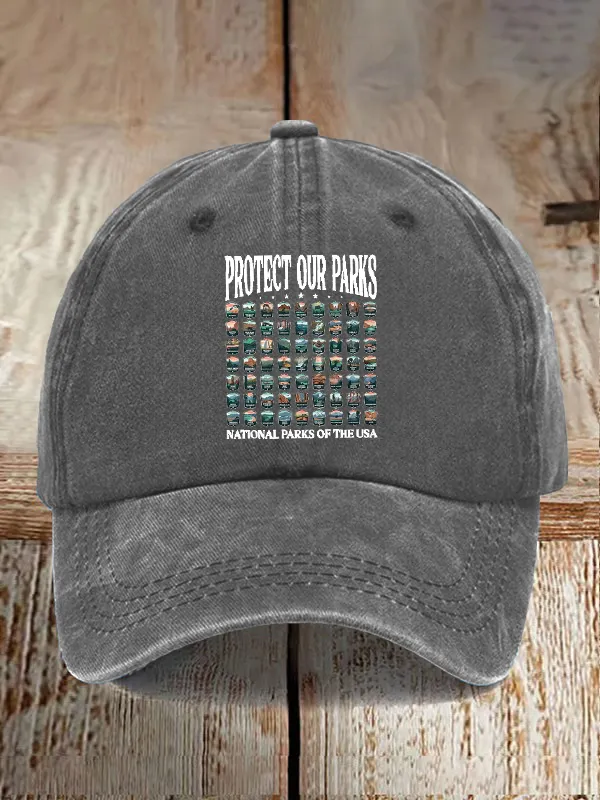 Protect Our Parks Badges Comfort Colors Baseball Caps