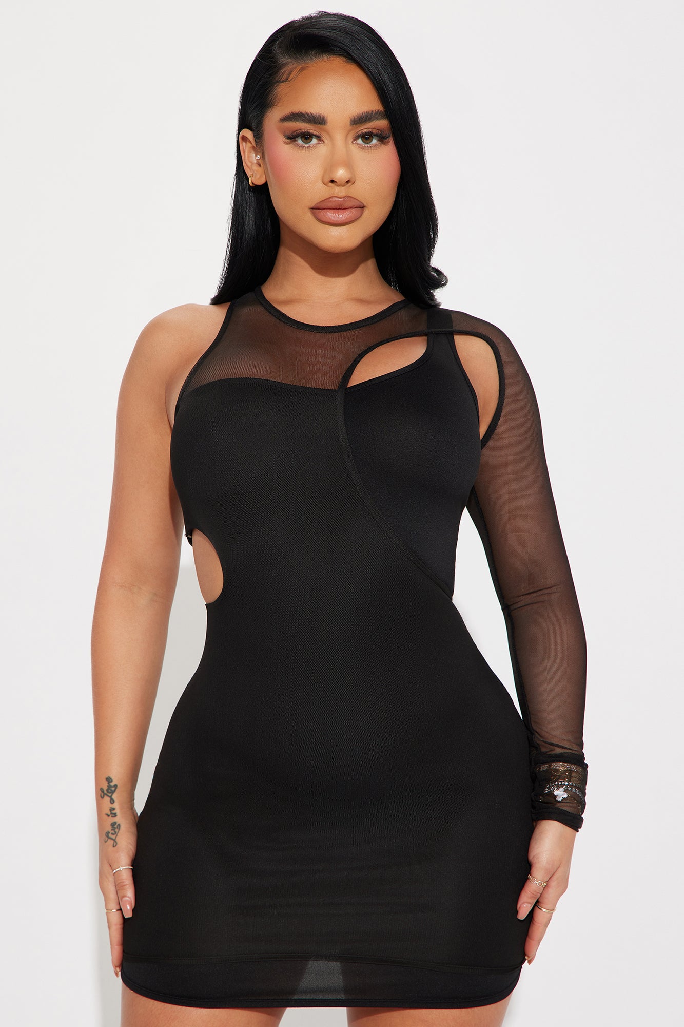 Clara Cut Out Mini Dress - Black