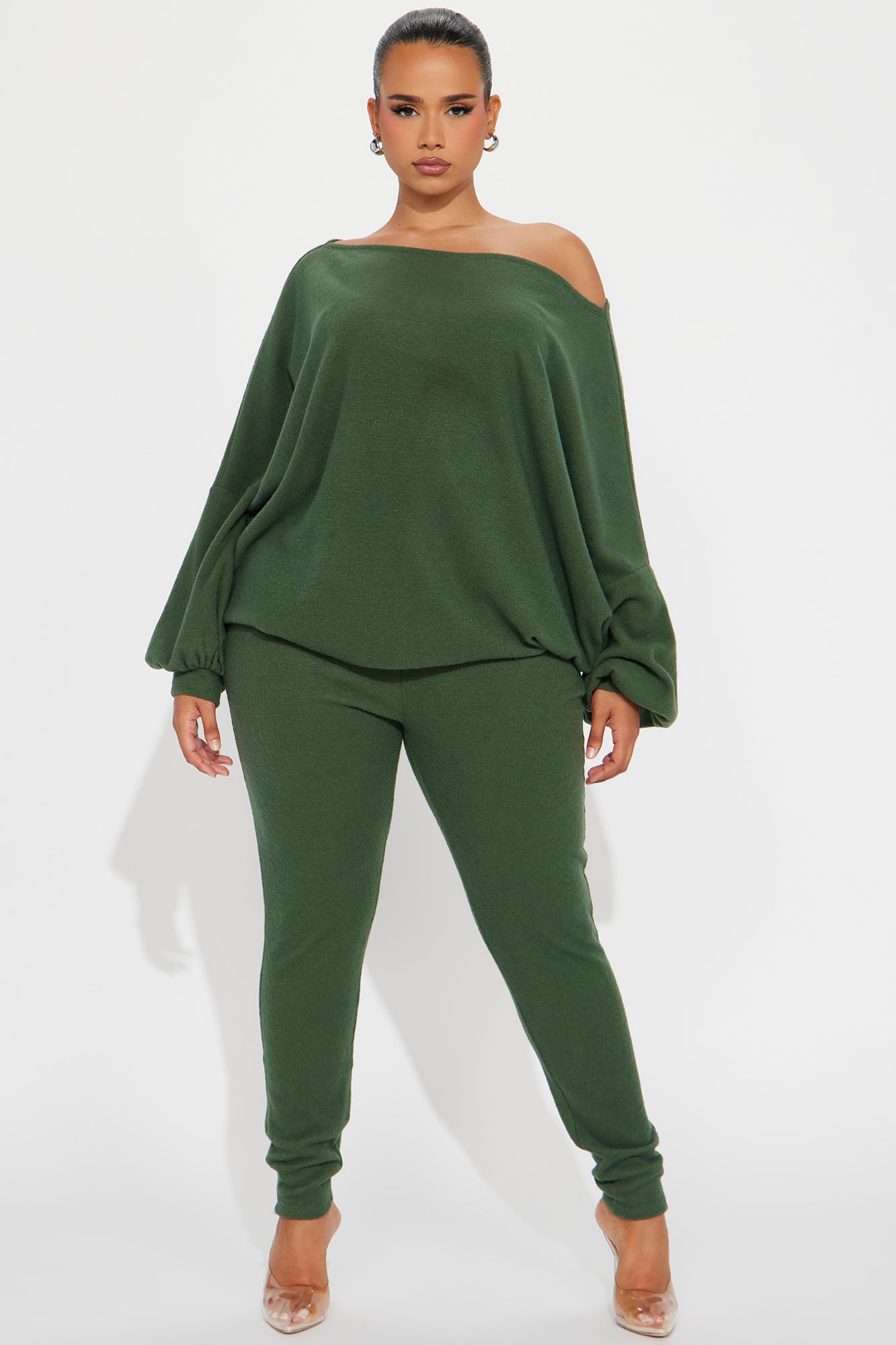 Comfy Mood Legging Set - Olive