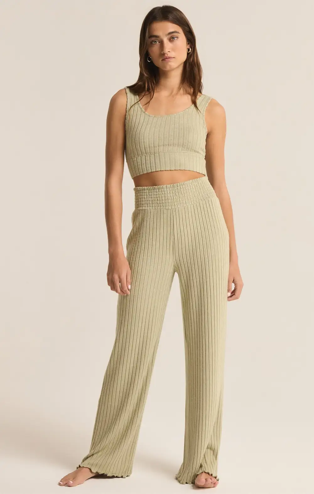 Dawn Smocked Rib Pant