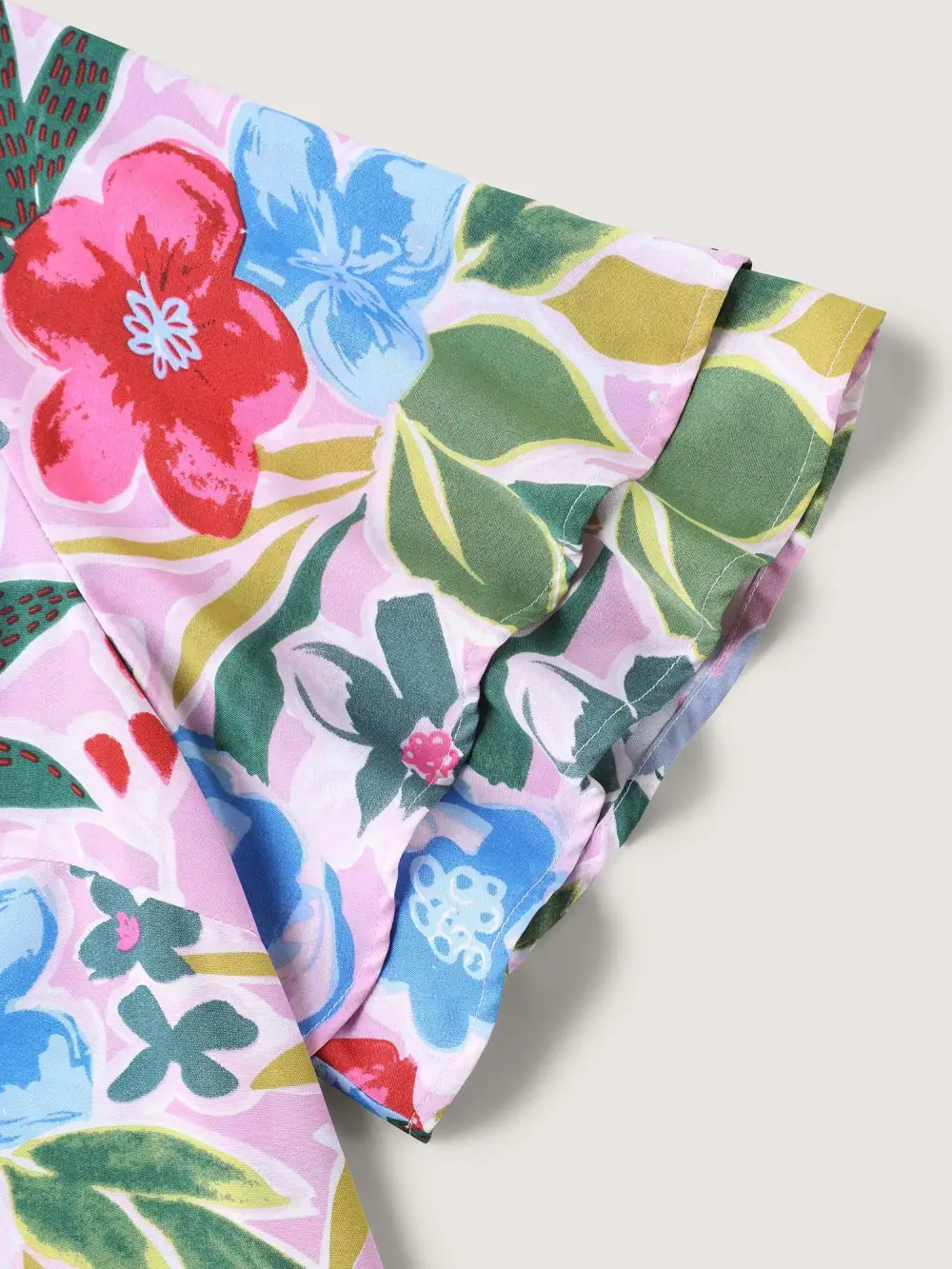 Sunkissed Floral Lotus Leaf Sleeve Blouse